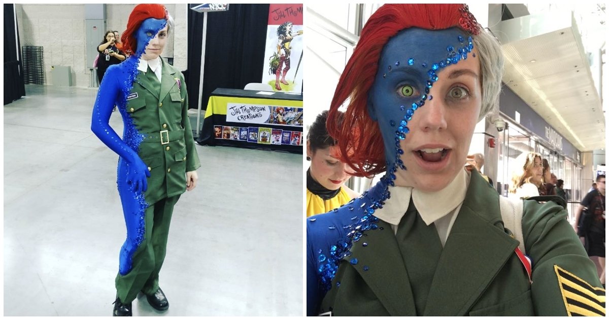 Incredibly Hand-Made Mystique Cosplay in Mid-Transformation Stuns Everyone at NYCC