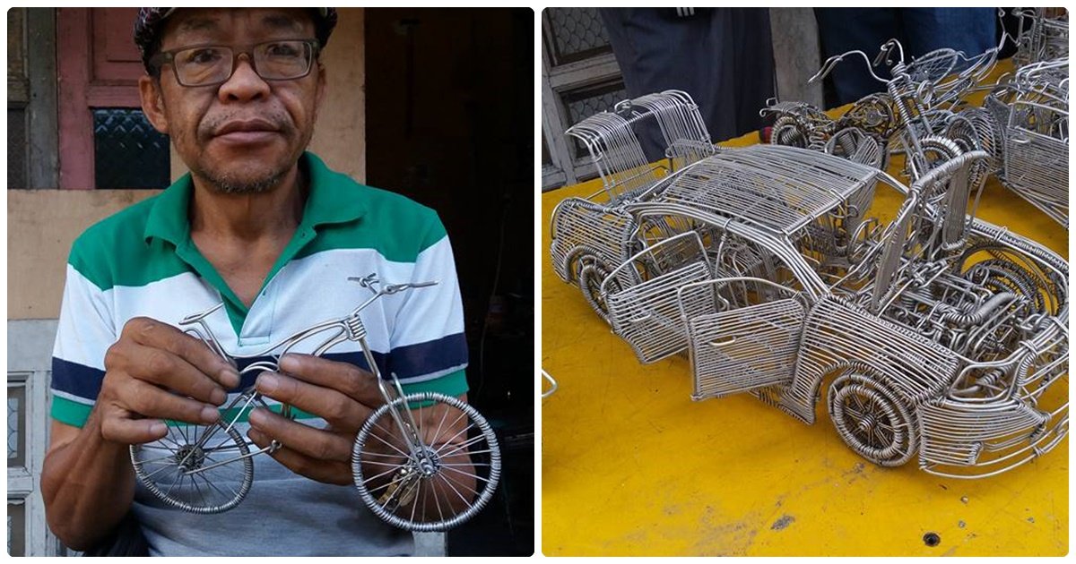 52-Year-Old Filipino Sets The Social Media Abuzz By His Incredible Creations Made From Aluminum Wires