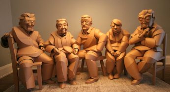 This Artist Creates Amazing Life-Size Sculptures Of Ancestral Chinese Villagers With Cardboard And Glue