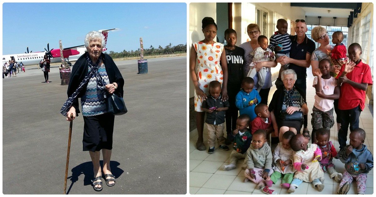 93-Year-Old Italian Grandma Travels To Kenya For Volunteer Work At Orphanage