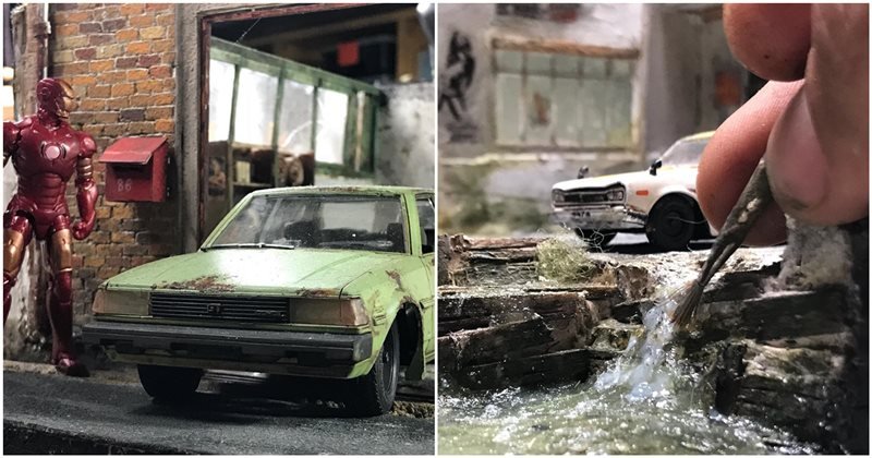 This Amazing Artist Sets Realistic Dioramas That Depict Scenes From His Own Life