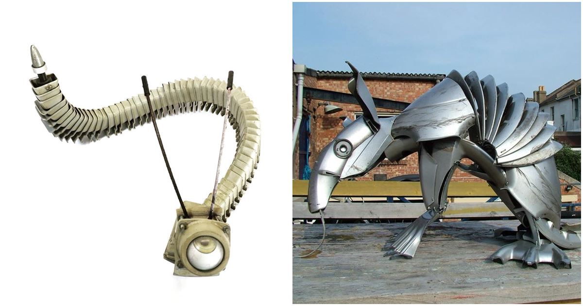 This Amazing English Artist Creates Incredible Creatures From Hubcaps