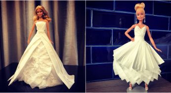 This Man Creates Amazing Dresses Out Of Toilet Paper To Clothe His Collection Of Barbie Dolls