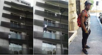 This fearless African immigrant climbs building façade with bare hands to rescue a four-year-old dangling precariously four stories up