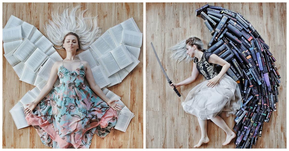 This Avid Reader Found Instant Fame On Social Media By Taking Pictures With Books Arranged Artistically