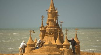 Disneyland Paris Celebrates Its 25th Anniversary With Disney Sand Sculptures In Ostend, Belgium