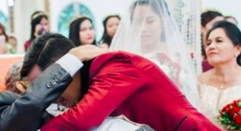 Dying Father Accompany Daughter Down The Aisle On A Stretcher