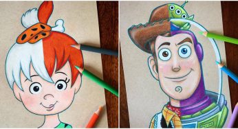 The Hybrid Art Of This Color Pencil Illustrator Combines Two Characters Into One