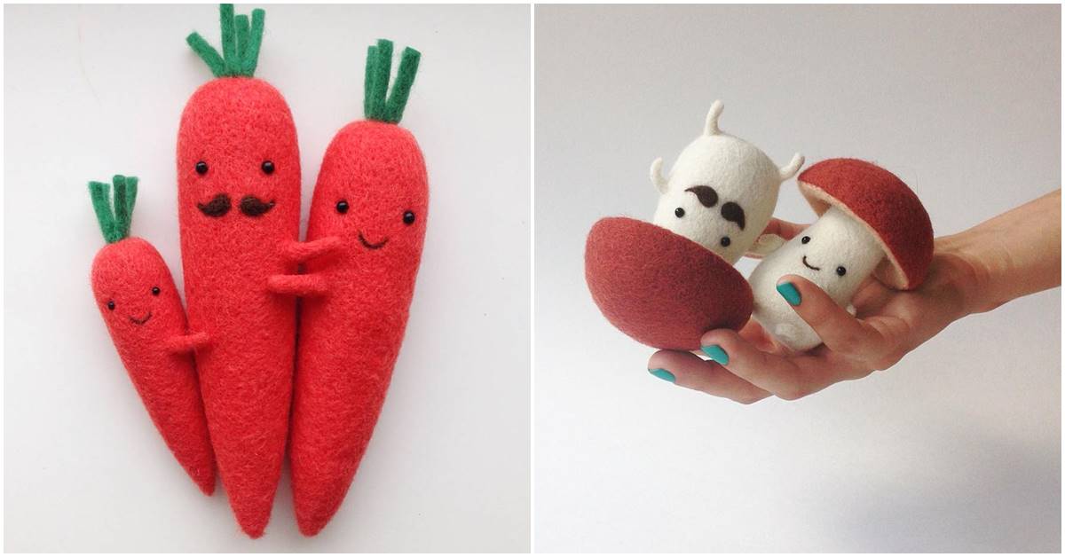 Using Pure Wool Felt, This Artist Creates Incredible Cuddly Miniature Figurines