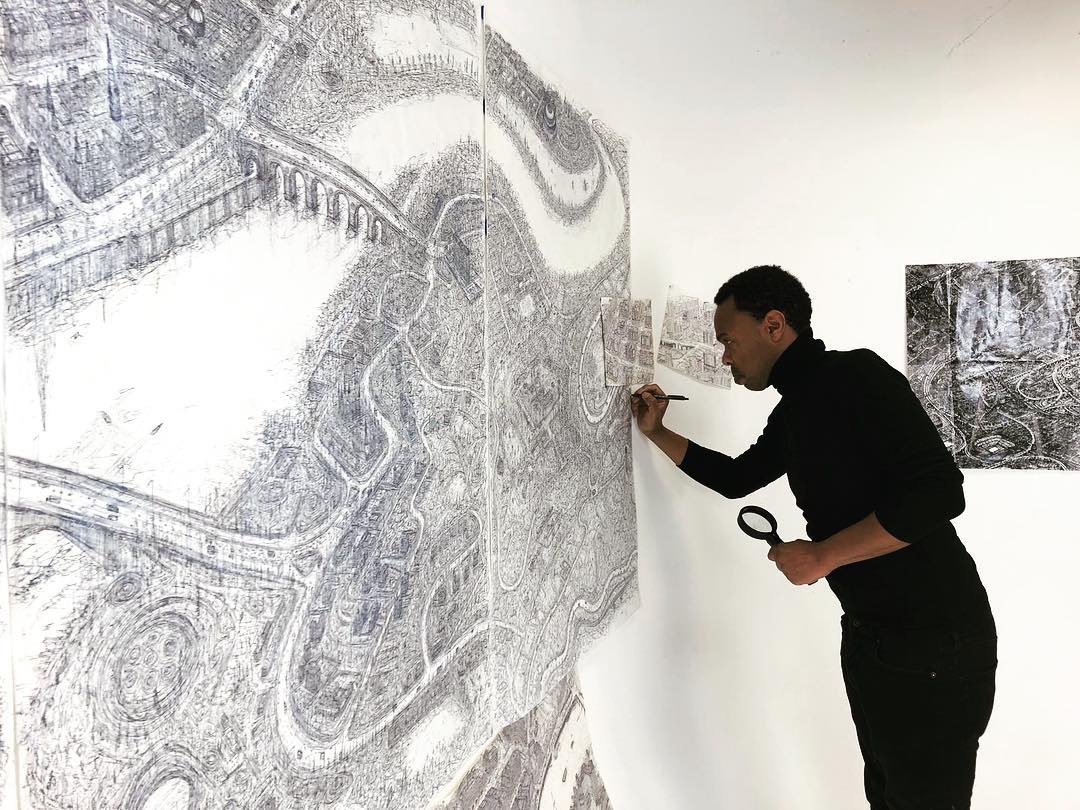 This Artist Aims To Sketch 69 UK Cities And Document The Process Through A Renowned Photographer