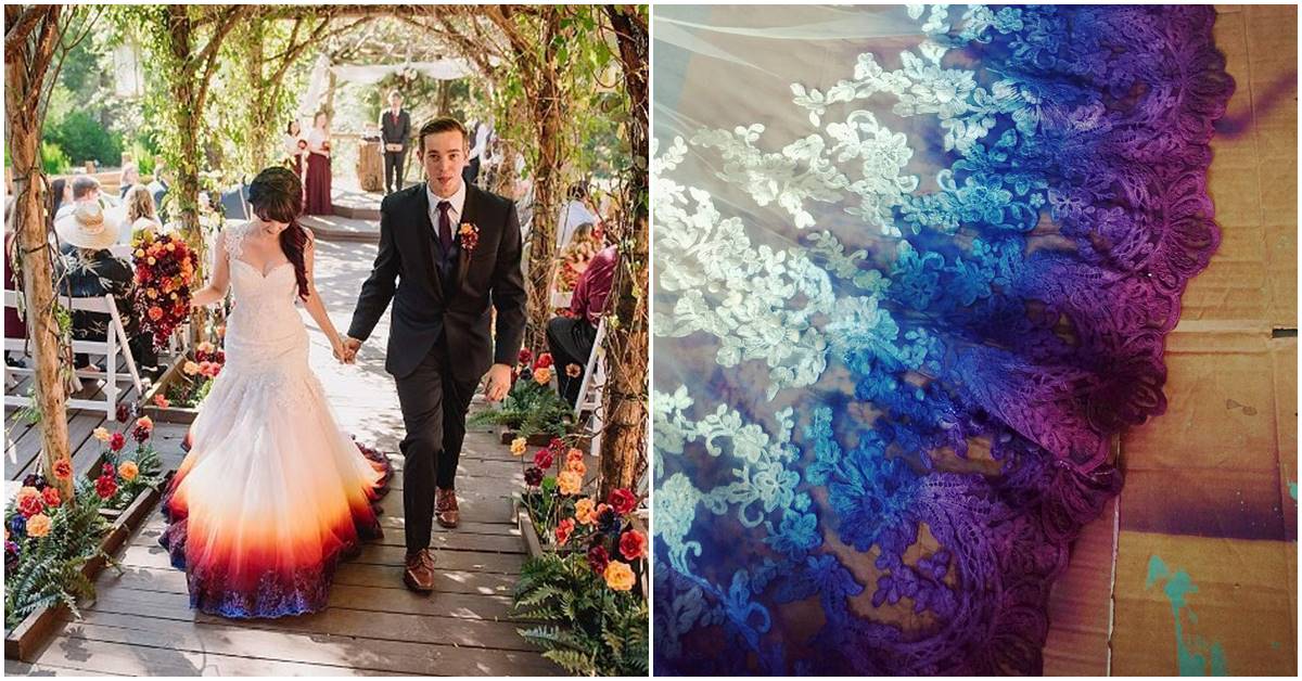 This Artist Offers Unique Wedding Dresses Dyed In Vibrant Colors