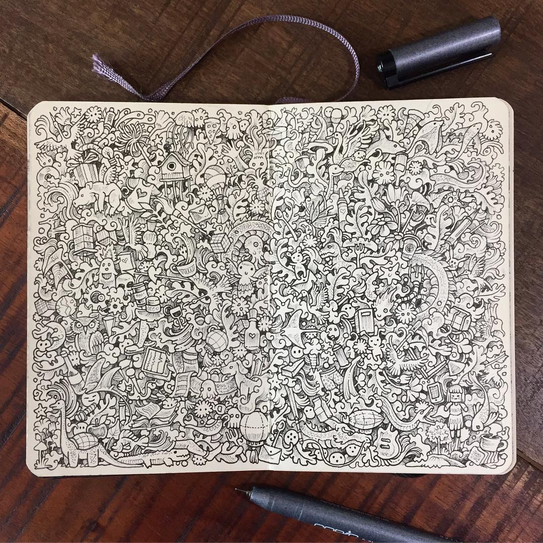 The Intricate Line Work Of This Doodle Artist Is Enthralling The World