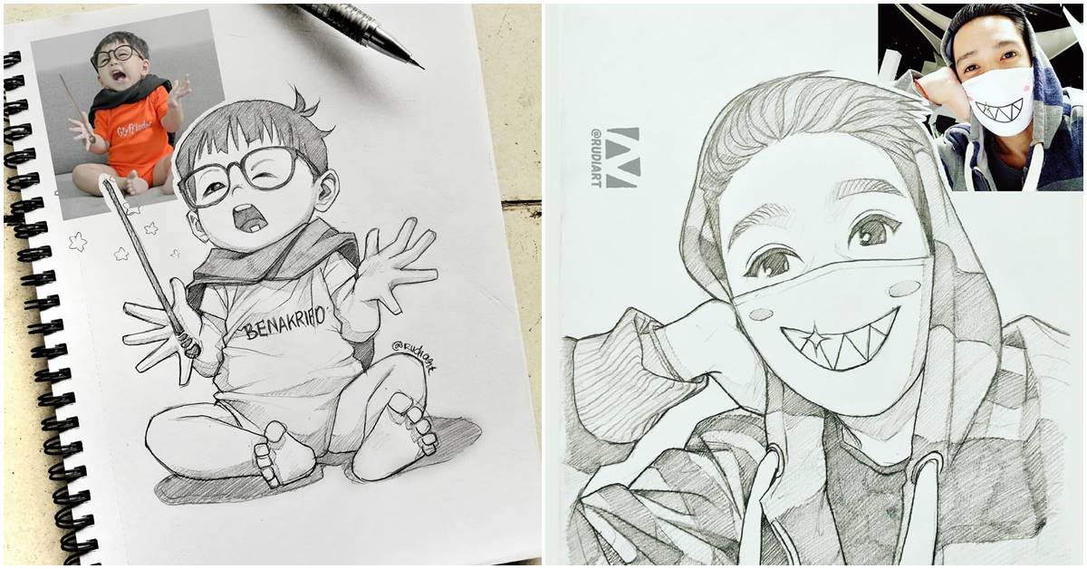 Indonesian Artist Who Sketches Photographs With Incredible Accuracy Is Wowing The Internet