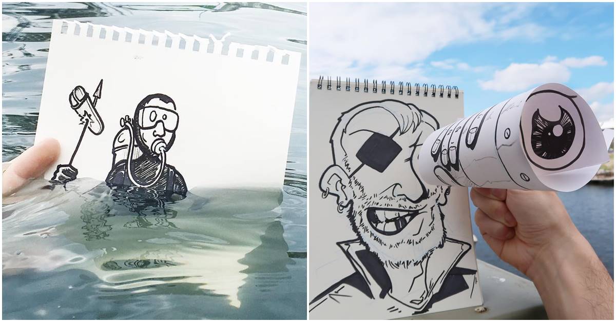 This Cartoonist Started A New Trend Called Cartoon Bombing And People Are Simply Loving It