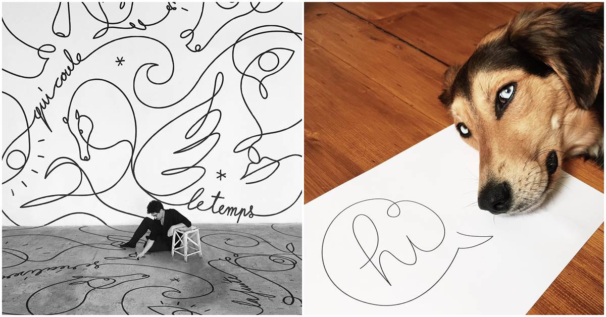 This French Duo Display Their Mastery Over One-Line Illustrations, Making Viewers Simply Awestruck