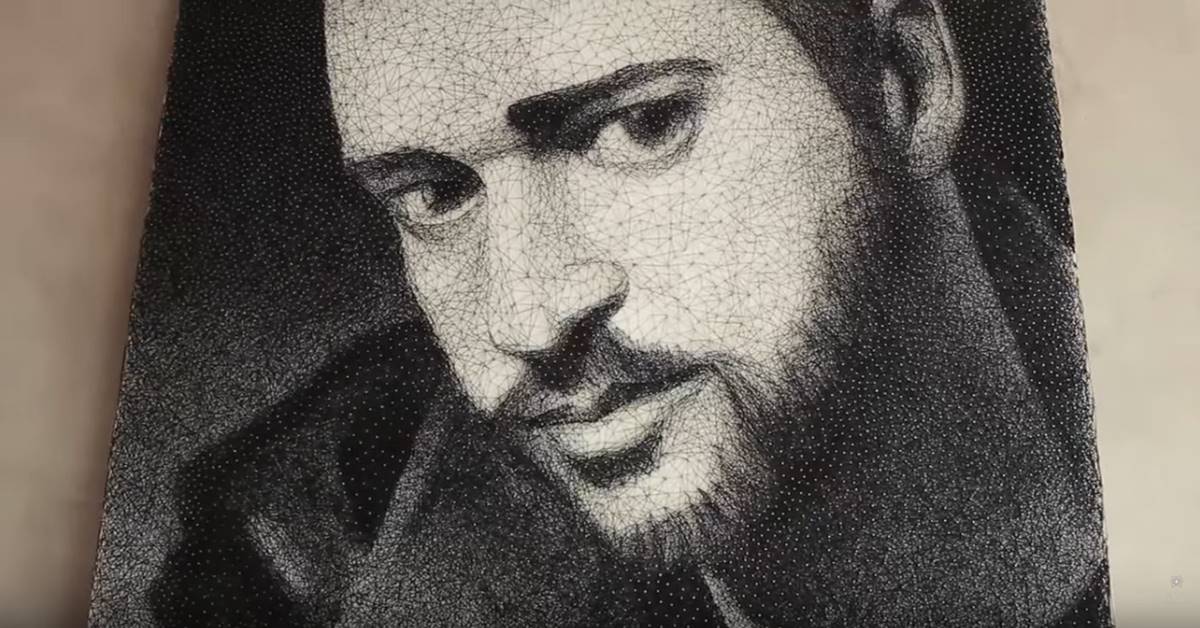 Thread Portrait Of Justin Timberlake By This Ukrainian Thread Artist Is Creating Waves Online