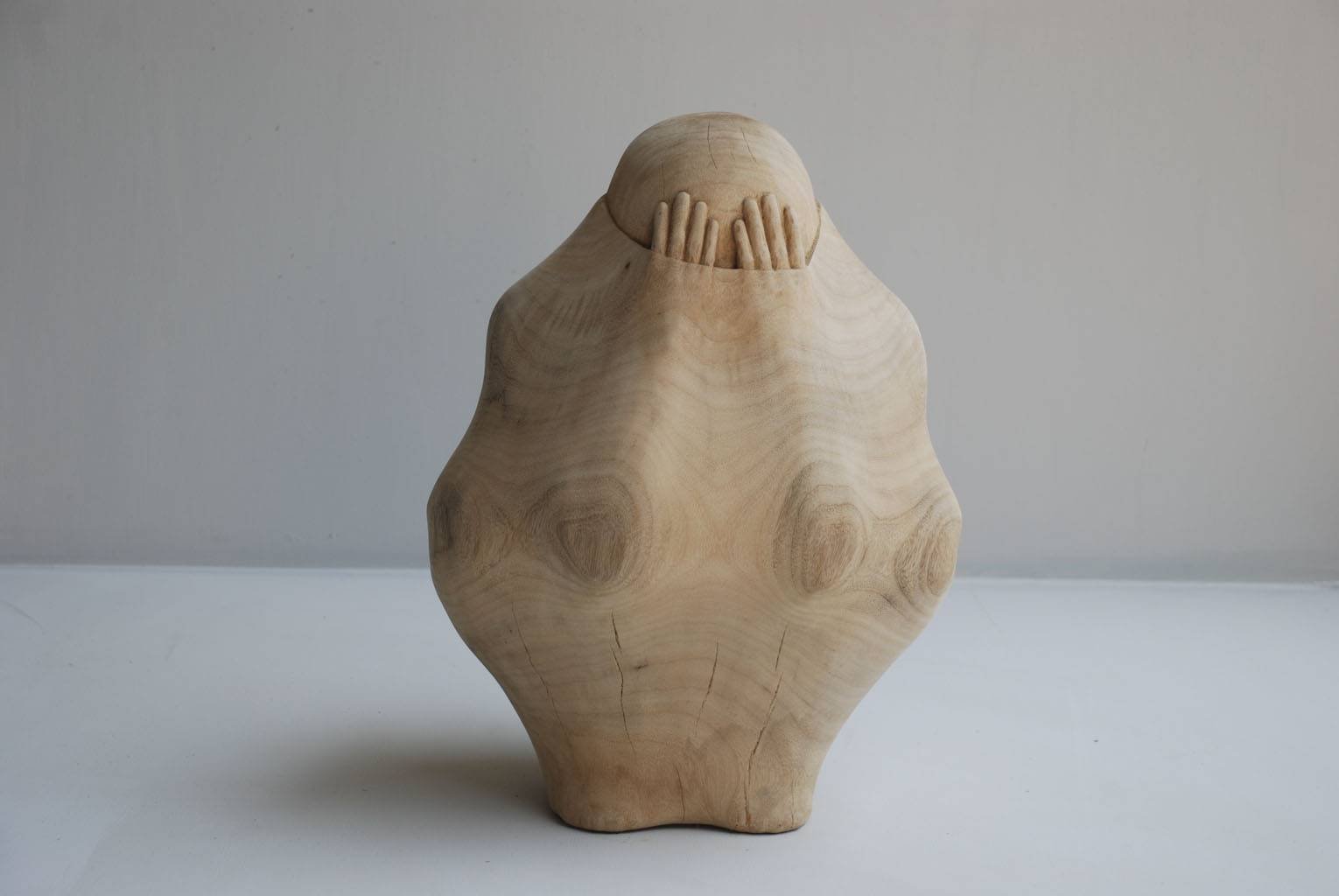 This Woodcarver Carves Figures And Objects As If They Are Trapped Within Wooden Fabric