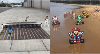 This Swedish Street Artist Incorporates Pixel Art With Everyday Objects To Create Incredible Works Of Art