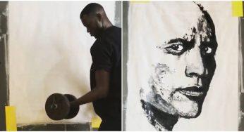 Artist Boubou Can Paint with Whatever He Can Lay His Hands-On