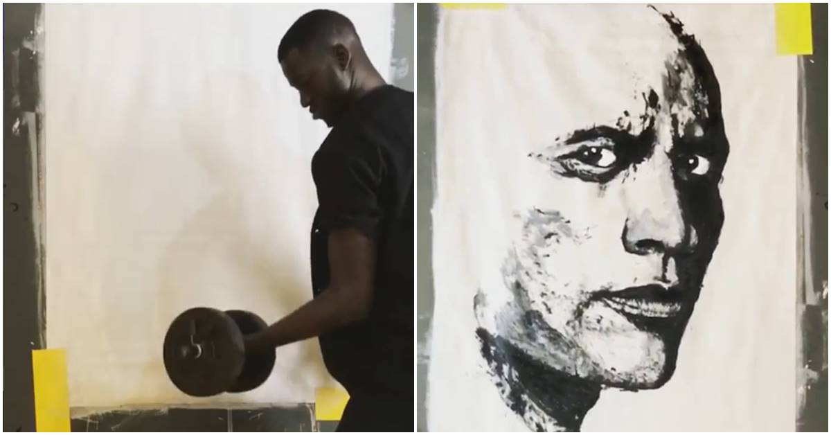 Artist Boubou Can Paint with Whatever He Can Lay His Hands-On