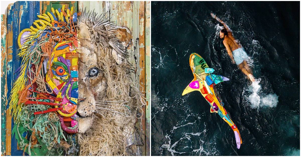 Artist Creates Awareness About Environmental Pollution Through Recycled Plastic Art