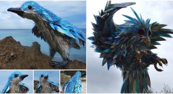 Instead Of Discarding Old CDs, This Artist Uses Them For Creating Incredible Animal Sculptures