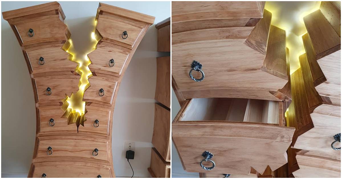 ‘Broken’ Furniture Of Retired Cabinet Maker Is Getting People Totally Awestruck