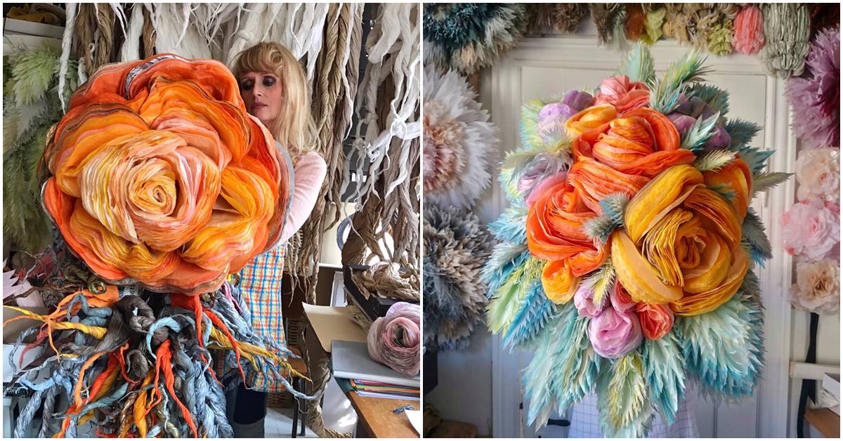 This Artist Creates Delicate Bouquets Out Of Tissue Paper