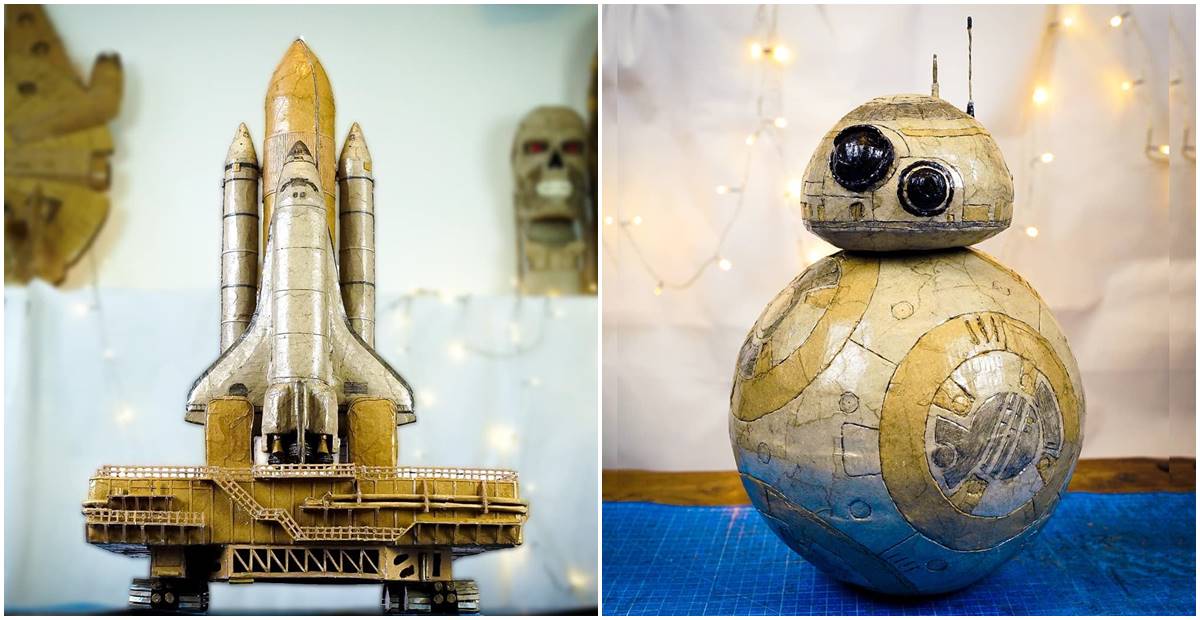 Intricate-Looking Spacecrafts And Other Props In Movies Are The Handiwork Of This Cardboard Artist