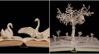 Sculptor Uses Pages From Antique Books To Create Incredible Book Sculptures