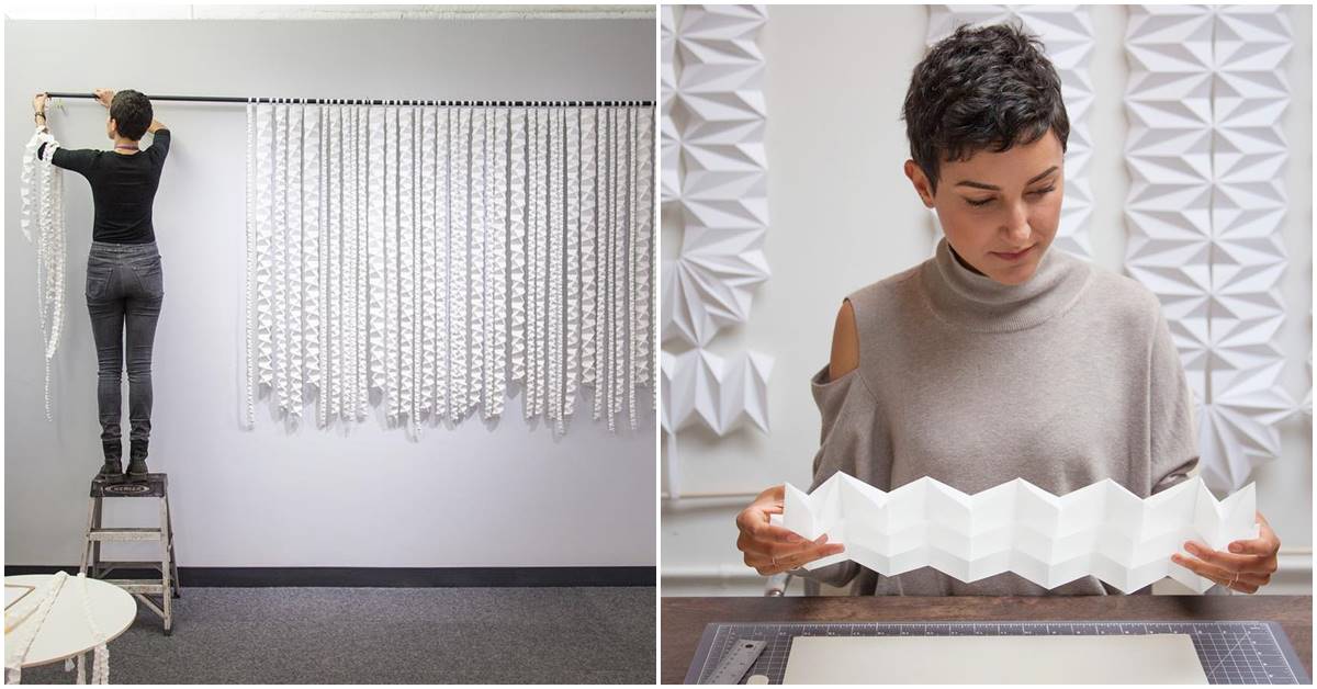 Play Of Light And Shadow Enhances The Beauty Of Textured Paper Sculptures Of This Artist