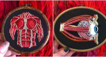 Embroidery Artist Embroiders Human Anatomical Parts In Vivid Details