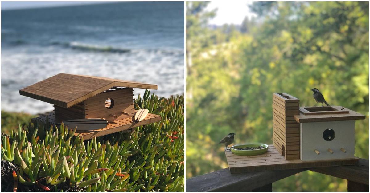 Cabinet Maker Builds Custom Birdhouses That Are Architectural Marvels