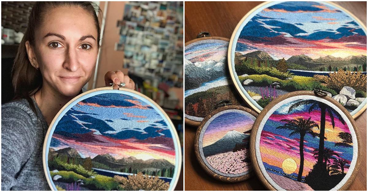 Embroidery Artist Creates Lifelike Landscapes That Look Like Real Sceneries