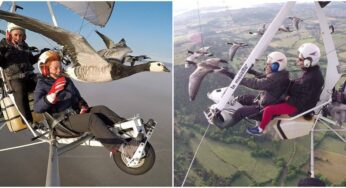 ‘Birdman’ Takes Tourists On Microlight Flight To Give A Thrill Of Flying With The Geese