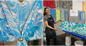 Mayu Silk Art Revives The Ancient Art Of Water Marbling That Anyone Can Do