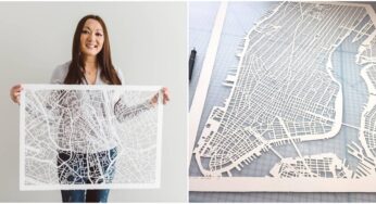 Architect-Turned-Artist Creates Hand-Cut Paper Maps As Works Of Art