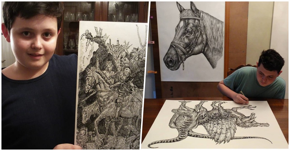 17-Year-Old Creates Anatomically Correct Animal Drawings Completely From Memory