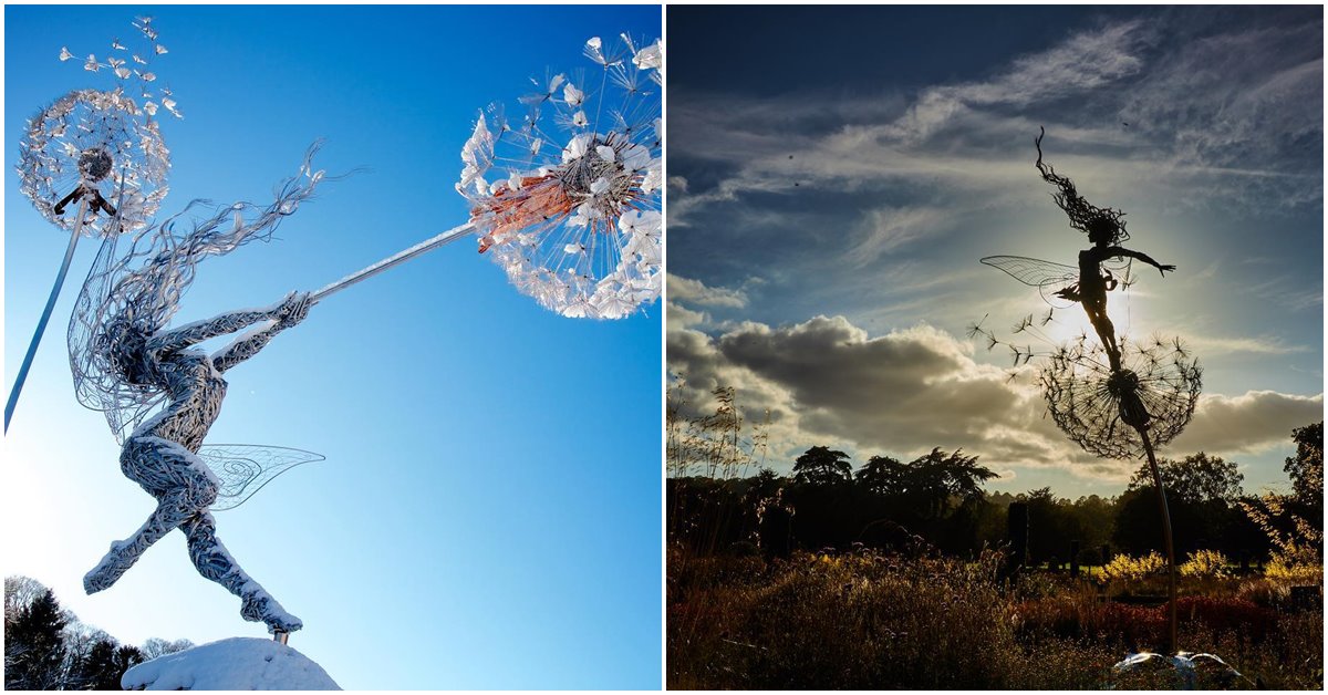 Artist Brings Fairies Down to the Earth in the Form of Incredible Wire Sculptures