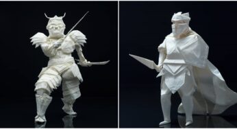 Origami Artist Creates Complex Fantasy Figures from a Single Square Sheet of Paper