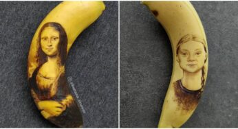 Artist Uses Banana Peel as a Canvas to Create Banana Peel Art