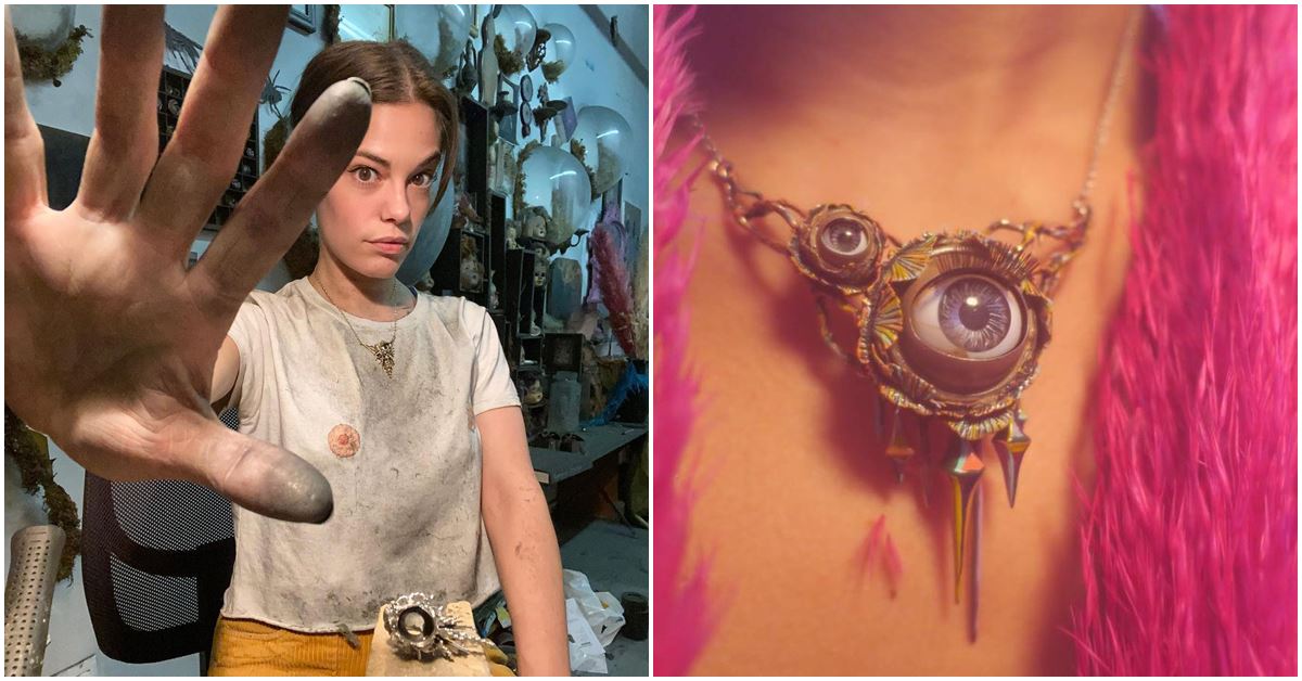 Jewelry Designer’s Jewelry has Eyes that Blink!