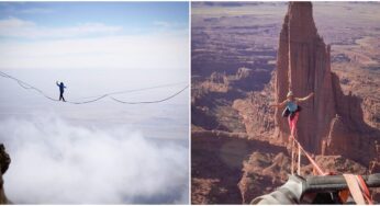 Slackline Pro Thrills All with His Daredevil Slacklining Displays