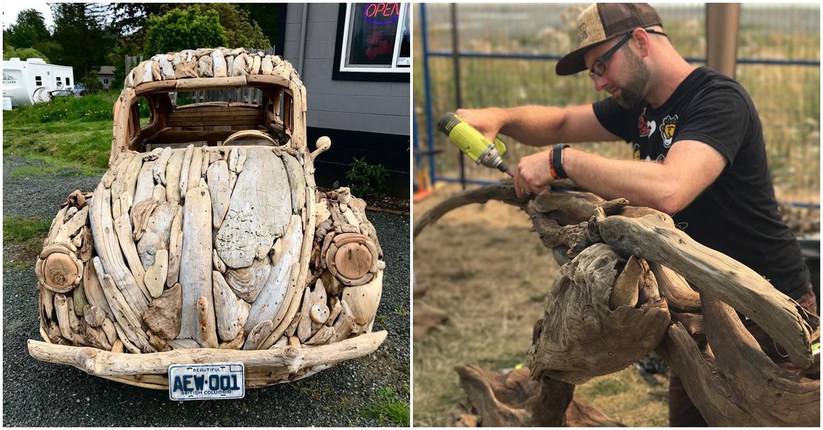 Canadian Sculptor takes Driftwood Sculpting to Another Level