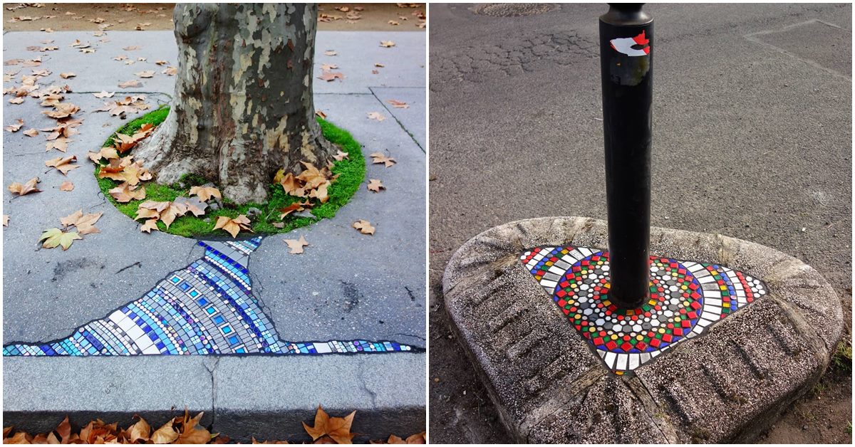 French Street Artist Brightens Dull and Ugly Spaces with Colorful Tile Art