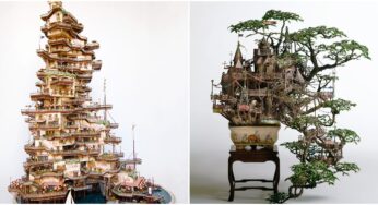 Japanese Artist Creates Intricate Bonsai Tree Houses