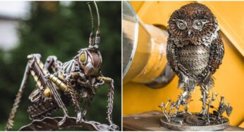 Russian Sculptor Creates Amazing Metal Sculptures of Insects, Animals and Birds from Scrap Metal