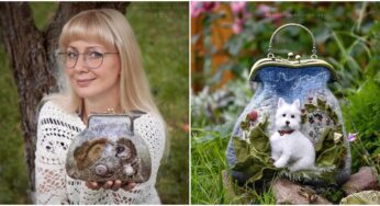 Russian Felt Artist Creates Fairytale Handbags Displaying Cute 3D Animals