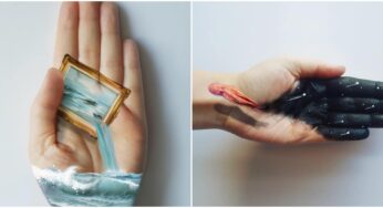 Iranian Artist Creates Stunning Artworks on Her Palm