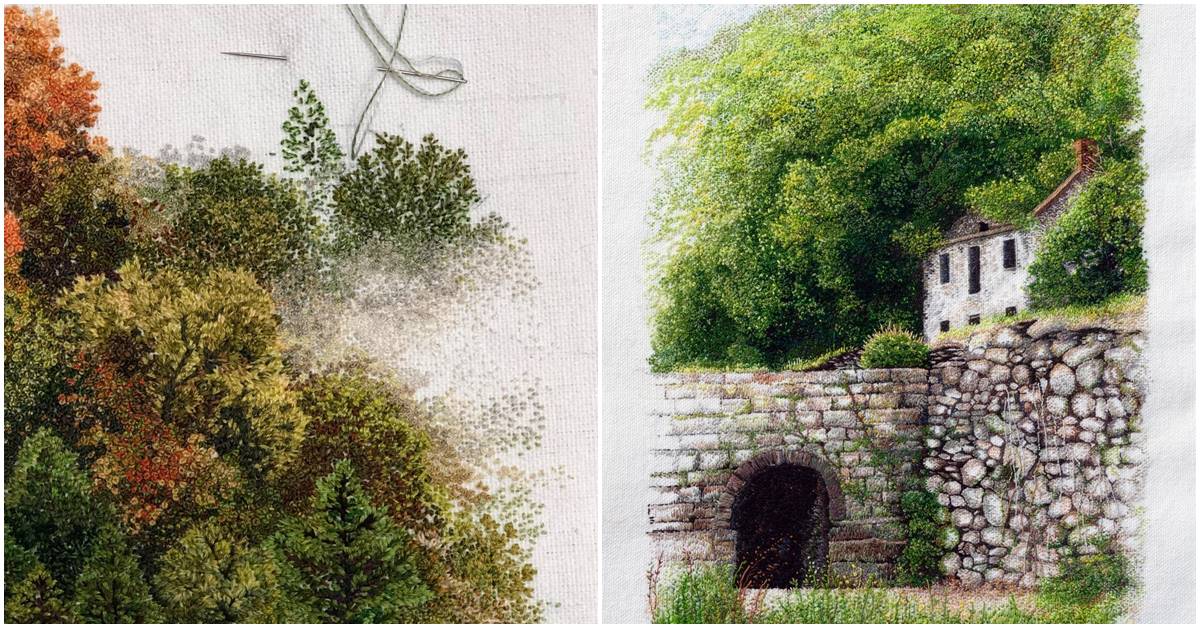 Artist Transforms Countryside Into Vibrant Textiles Using Only Her Hands